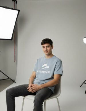 Haider Blue Drop Shoulder Tee