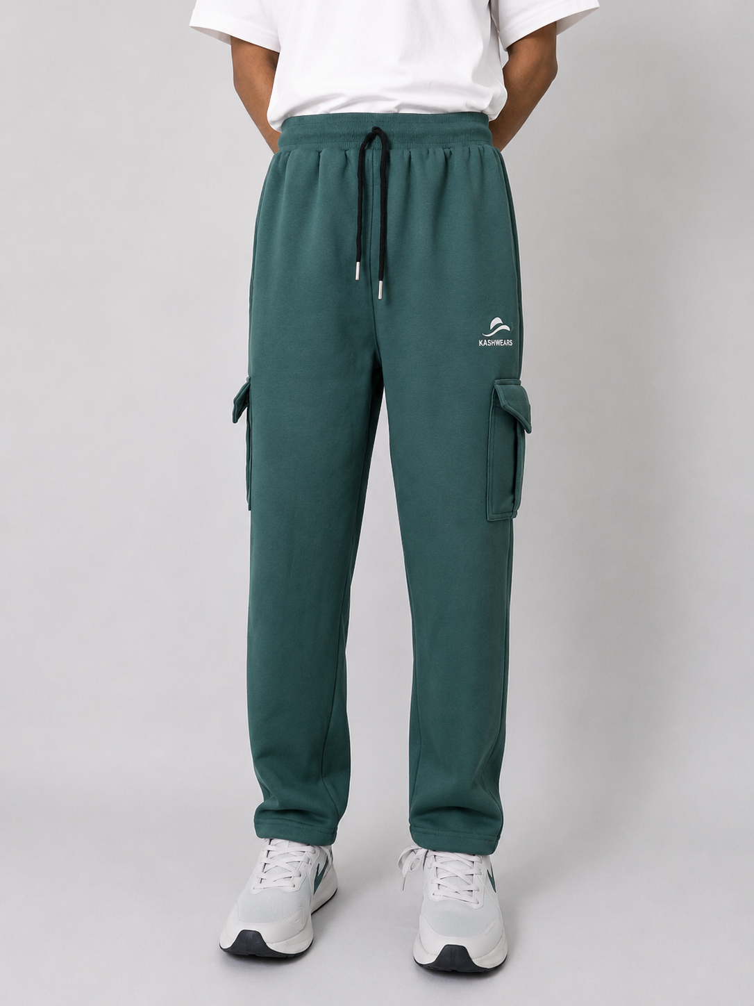 Kashwears Cargo Track Pant – Teal Utility Edition